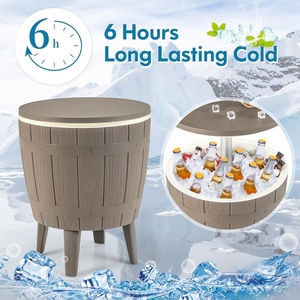Table de bar extérieure avec seau à glace 3-en-1 en plastique de 10 gallons, réglable en hauteur, pour bière/vin, toutes saisons, pour fêtes et cocktails en extérieur - Product Image 6