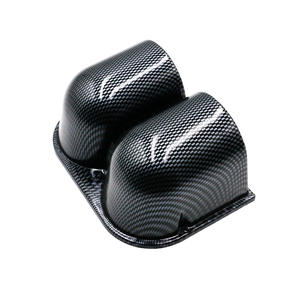 Supports d'instruments en fibre de carbone à deux trous, type siège horizontal 52 mm, base/couvercle d'instrument pour compteurs de tableau de bord de voiture, directement de l'usine - Product Image 4