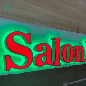 Ventas directas de la fábrica de led de acero inoxidable metal luminoso fuente iluminado cartas 3d logotipo cartel de señalización - Product Image 1