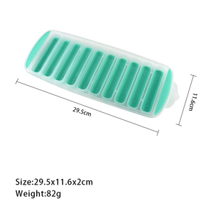 Bac à glaçons cylindrique long, bâtonnets étroits, réutilisable, flexible, facile à démouler, en plastique TPR, capacité 10 tubes, compatible lave-vaisselle - Product Image 6