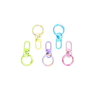 Donut fai da te color caramella, anelli a molla, fibbie per porte, portachiavi con vernice effetto cotto, accessori pendenti, ganci per cellulari - Product Image 1