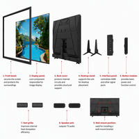 Téléviseur LCD 85 pouces pour hôtel, écran d'accueil 8K UHD, Android TV, HDMI, USB, écran de bienvenue personnalisé