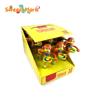 Lindo juguete de tambor con forma de mono con sabor afrutado Candy Fruit Press Toy en embalaje de botella - Product Image 4