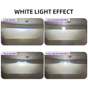 Soporte Universal para Modificación de Automóviles, Lente de Luz Antiniebla LED de Triple Haz y Doble Haz, Impermeable, Integrado, Luz Alta y Baja, 4300K, Amarillo - Product Image 6