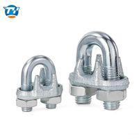 Clip de fixation en U pour câble en acier galvanisé, attache pour câble en acier, connexion fixe