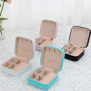 Estuche Portátil para Joyas, Organizador de Joyas, Estuche de Viaje para Joyas, Caja de Almacenamiento de Cuero con Botones y Cierre, Joyero - Product Image 6