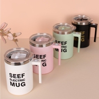 Tasse à café intelligente portable 400 ml avec logo personnalisé Emerit 2026, auto-mélangeuse, avec boîte de couleur neutre pour la vente en gros