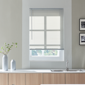 Mini persianas inalámbricas de 1 ", persianas de vinilo blanco, persianas de ventana con filtrado de luz Horizontal para ventanas de interior - Product Image 6