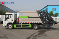 Camion poubelle à compression avec contrôle qualité strict, camion benne à déchets, camion conteneur à bras ISO9001