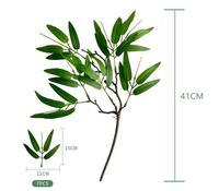 Petites plantes artificielles en plastique recyclables, feuilles d'eucalyptus, branche, décoration d'intérieur respectueuse de l'environnement, paquet multi-pièces pour bureau