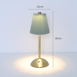 Nhà Máy <span class=keywords><strong>B</strong></span>án Buôn Hot <span class=keywords><strong>B</strong></span>án Xách Tay 2W Cảm Ứng Pleated Chụp Đèn Không Dây Thay Đổi Độ Sáng LED <span class=keywords><strong>B</strong></span>ảng Đèn Cho Nhà Hàng Đầu Giường Quán Cà Phê - Product Image 5