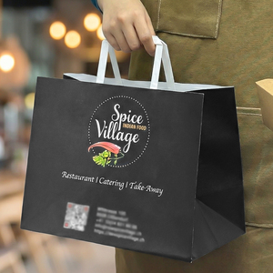 Bolsa de Papel Kraft Desechable Ecológica Personalizada para Comida India, Catering y Comida para Llevar con Empaque <span class=keywords><strong>Biodegradable</strong></span> - Product Image 6