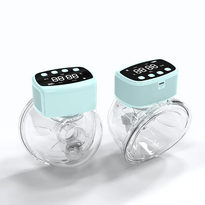 핫 세일 2024 새로운 디자인 스마트 핸즈프리 전기 울트라 슬림 익스프레스 빠는 유방 우유 아기 수유 제품