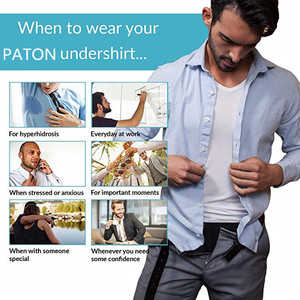 <span class=keywords><strong>Maglia</strong></span> <span class=keywords><strong>Intima</strong></span> da Uomo in 100% <span class=keywords><strong>Lana</strong></span> Merino, Antitraspirante, Leggera, con Imbottitura Invisibile per Assorbire il Sudore, per Uso Quotidiano - Product Image 3