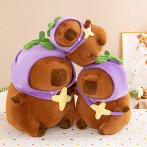 Peluche de Capibara con Forma de Berenjena, Relleno de Algodón PP Suave, Almohada Decorativa para Dormitorio, Muñeco Adorable, Regalo de Cumpleaños para Niña, Venta al Por Mayor - Product Image 2