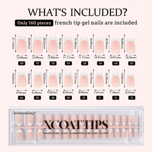 ผู้จำหน่ายเล็บปลอม XCOATTIPS ขายส่งเล็บปลอมทรงโลงศพสั้นแบบเฟรนช์ทิป เจลนิ่ม X Coat Tips จำนวนมาก คุณภาพระดับร้านทำเล็บ - Product Image 6