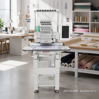 Machine à broder informatisée à tête unique REVHON 1200 tr/min pour casquettes, t-shirts, pulls, cuir et vêtements personnalisés
