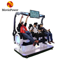 Cinéma VR 9D à 3 places multijoueur, 189 jeux, effet 3D, borne d'arcade interactive à jetons pour centres commerciaux