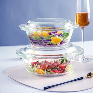 <span class=keywords><strong>Cocotte</strong></span> en Verre Borosilicaté Résistante au <span class=keywords><strong>Four</strong></span> avec Couvercle pour Cuisine et Table - Product Image 6
