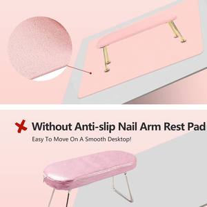 Vente en gros d'usine <span class=keywords><strong>OUBA</strong></span> Modèle 002 Salon de manucure rose Durable Haute qualité Accoudoir pliable Tapis de nail art PVC souple - Product Image 4