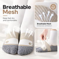 Chaussettes de course Marathon en fibre de charbon de bambou, chaussettes de sport rembourrées, respirantes, pour l'entraînement en plein air