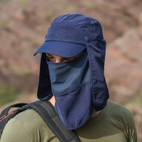 Sombrero de Pesca con Protección Solar UPF 50+ para Verano, Transpirable, de Secado Rápido, con Cubierta Facial y Solapa para el Cuello