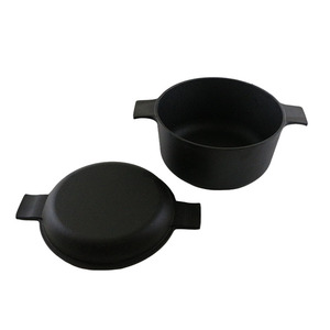 Casseroles de four néerlandais, Double face, <span class=keywords><strong>en</strong></span> <span class=keywords><strong>fonte</strong></span> brute assaisonnée, four néerlandais - Product Image 3