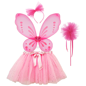 Gonna Tutu con paillettes colorate per ragazze con ali di <span class=keywords><strong>farfalla</strong></span> fascia per la testa con bacchetta a tema <span class=keywords><strong>farfalla</strong></span> <span class=keywords><strong>Costume</strong></span> da festa - Product Image 5