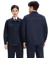Vêtements de travail unisexes à manches longues en coton respirant de haute qualité, uniformes thermiques à haute visibilité, durables et personnalisables