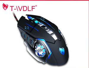 T-WOLF V6 Có Dây Cơ Khí Chuột Chơi Game Ergonomic Chiếu Sáng Sáu Nút USB Laser Phải PUBG Văn Phòng Tương Thích Cho Máy Tính Xách Tay - Product Image 6