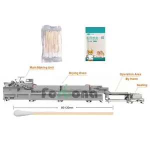 Forbona New Full Automatic Cotton Bud Alcohol Swabs Making Machine Production Line cotton ear buds making machine