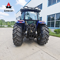 Tractor Agrícola Compacto KINLEON 4x4 con Motor Diésel de 50-200HP, Certificado CE, Neumáticos Antideslizantes Reforzados, Multifuncional