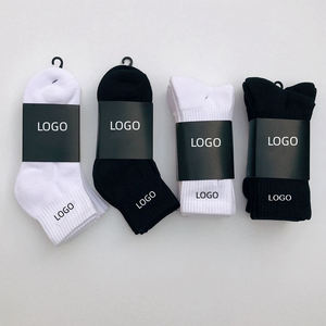 Men's Ankle <b>Socks</b> Cotton Breathable Daily Wear White <b>Black</b> Logo Print Knitted Spring Style Regular Fit - Product Image 1