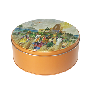 Boîte à biscuits <span class=keywords><strong>ronde</strong></span> de qualité alimentaire sûre pour gâteau rond Boîte en <span class=keywords><strong>métal</strong></span> - Product Image 4
