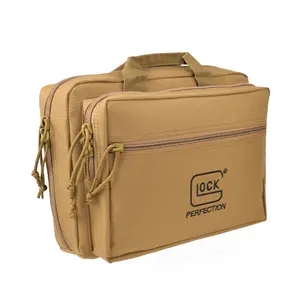 Tactical Double Gun Range Bag Portable Magazine Pouch Padding Protection Dual Ammo Holster Handbag