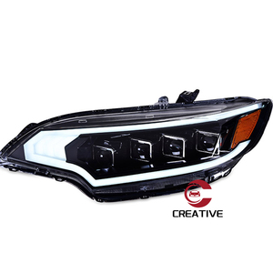 สำหรับ <span class=keywords><strong>Honda</strong></span> <span class=keywords><strong>Jazz</strong></span> Fit <span class=keywords><strong>2014</strong></span> 2015 2016 2017 2018 GK5 ไฟหน้า LED DRL ชุดไฟหน้า 4 LED อัพเกรด ปรับแต่ง ไฟเลี้ยวแบบไดนามิก - Product Image 4