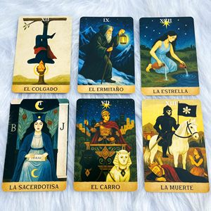 <span class=keywords><strong>Baraja</strong></span> <span class=keywords><strong>de</strong></span> Tarot <span class=keywords><strong>Española</strong></span> <span class=keywords><strong>de</strong></span> 78 Cartas con Guía y Caja, Cartas <span class=keywords><strong>de</strong></span> Lectura Espiritual <span class=keywords><strong>de</strong></span> 8x12cm, Diseño Portátil, Venta al Por Mayor OEM, MOQ Bajo - Product Image 5