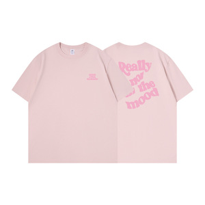 Camiseta de algodón suave esencial de verano para hombre, patrón de letras gráficas, transferencia por sublimación, ajuste holgado, cuello redondo, estilo de moda - Product Image 1