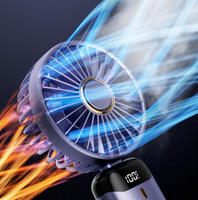 Ventilateur Électrique Portable USB Rechargeable Silencieux à Vent Puissant 5 Vitesses – Nouveauté en Gros