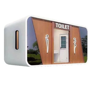Toilettes portables en bois, design moderne, installation facile, solution pour toilettes publiques en extérieur - Product Image 1