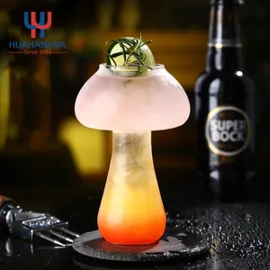 Creative Mushroom Cocktail Glass Cup 250ml 8.5oz Custom Unique Crystal Clear Cocktail Glass for Party Bar Club