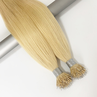 Extensions de cheveux Nano Tip Super Double Drawn en cheveux humains vierges européens blonds, pré-collées à la kératine