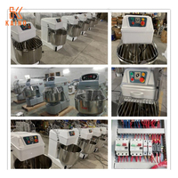 Mélangeur à spirale automatique professionnel neuf 60L 25kg à double action et deux vitesses en acier inoxydable pour farine/lait/blé/noix/gâteaux/pains