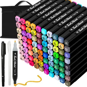 30/40/60/80/168 Colors Dual Tip Alcohol Markers Sketch Marker Pen Set For Kids Adults Artists Painting Coloring Sketching