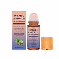 Minyak Jarak Organik 100% Roll-On Rose Quartz |   Pengencang dan Penghalus Kulit Segar |   100% Alami 50ml |   Minyak Cold Pressed untuk Kulit, Rambut, dan Tubuh