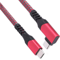 3.2Gen 2 Tipo C USB C Cable DE DATOS 20Gbps Sync y 5A PD Carga rápida Cable de 90 grados 2M con E-Marker