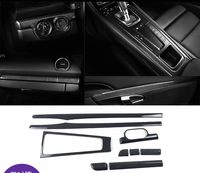 Décoration intérieure de voiture en fibre de carbone noire brillante, 9 pièces, garniture pour Porsche 991 981 718, panneau en carbone sec 3K Twill
