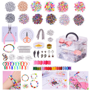 Tự làm nóng bán 4655pcs giáo dục trẻ em hạt Set DIY đồ trang sức vòng đeo tay vòng cổ làm cho món quà sinh nhật - Product Image 2