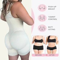 Faja colombienne pour femme, post-partum, de compression, respirante, à maintien ferme, avec fermeture éclair à l'entrejambe, antibactérienne, Étape 3
