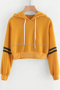 Women Sweatshirt Long <b>Sleeve</b> Pullover Crewneck Custom Color <b>Black</b> and White Stripe <b>Crop</b> <b>Top</b> - Product Image 6